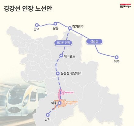 경강선 연장 노선