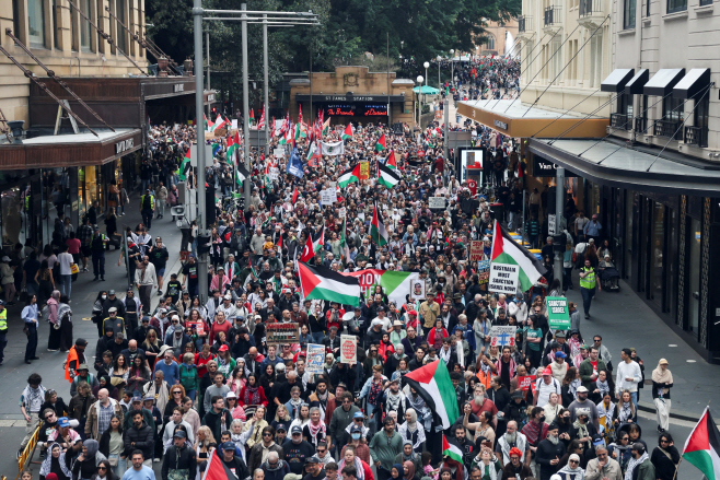 ISRAEL-PALESTINIANS/AUSTRALIA <YONHAP NO-4570> (REUTERS)