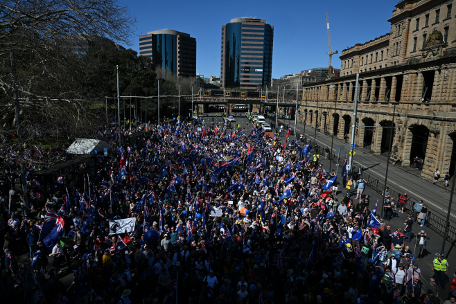 AUSTRALIA ANTI IMMIGRATION PROTEST <YONHAP NO-3699> (EPA)