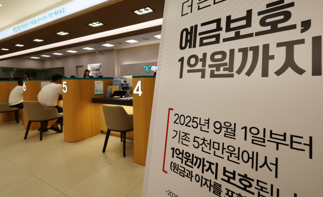 예금보호한도 1억원으로 상향<YONHAP NO-3997>