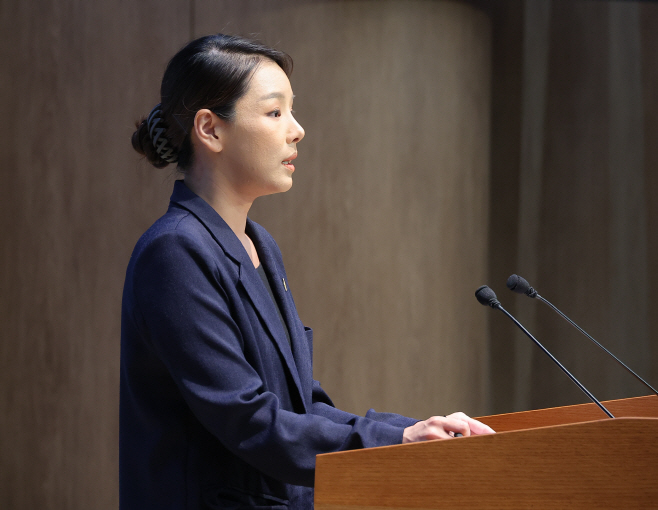 조국혁신당 강미정 대변인, 당내 성비위 의혹 밝...<YONHAP NO-2479>