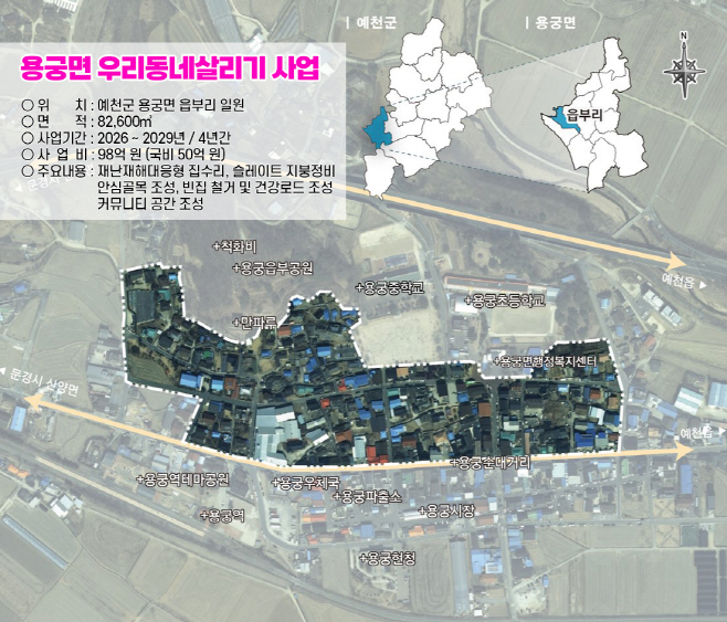 (예천군)용궁면 읍부리 국토부 우리동네살리기사업 공모 선정-위치도