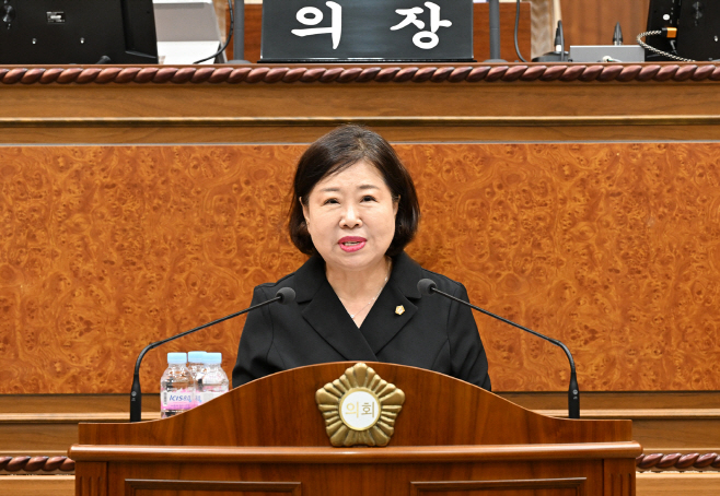 사진(의정부시의회 이계옥 의원 5분 자유발언)