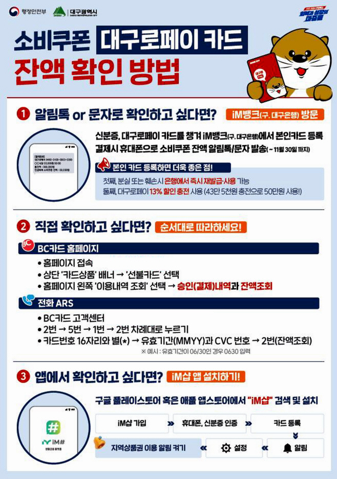 [붙임] 소비쿠폰 잔액 확인 방법