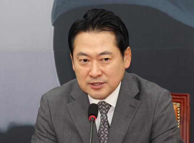 발언하는 장동혁 대표<YONHAP NO-4467>