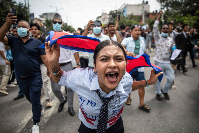 NEPAL-POLITICS-INTERNET-LAW-PROTEST <YONHAP NO-0110> (AFP)