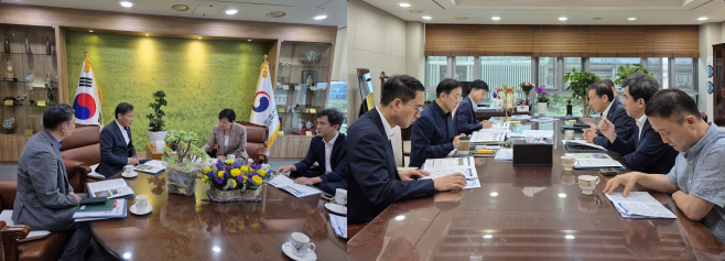 전춘성 진안군수가 송미령 농림축산식품부 김윤덕 국토교통부 장관에 진안미래비전 건의(송미령 장관 만남)