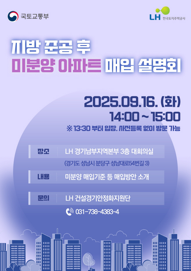 LH 지방 미분양 매입 설명회