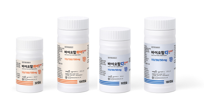 [이미지] 바이오탑 포르테 시리즈(왼쪽부터 하이 포르테 2종, 디 포르테 2종)