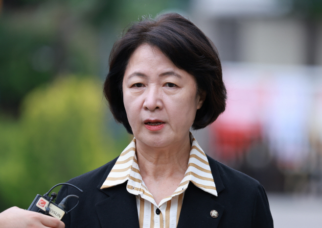 추미애 법사위원장, 경찰청장 탄핵 심판 변론 출석<YONHAP NO-3949>
