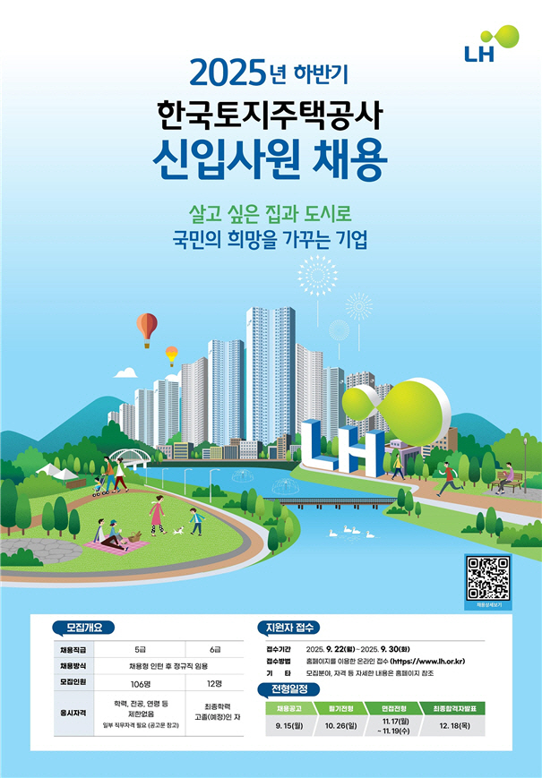 한국토지주택공사 신입사원 공개채용 홍보물