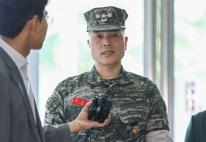 박정훈 수사단장, 순직해병특검 출석<YONHAP NO-2577>