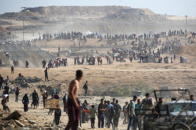 TOPSHOT-PALESTINIAN-ISRAEL-CONFLICT-GA... <YONHAP NO-6644> (AFP)