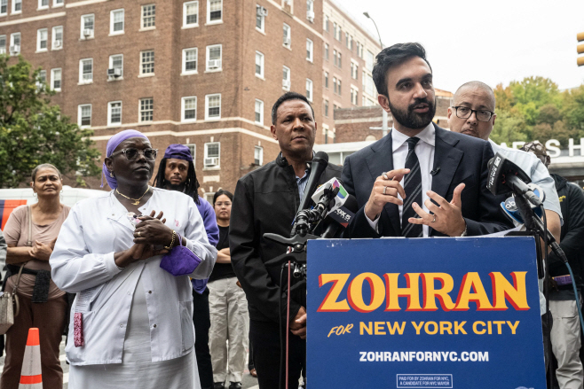 US-NEW-YORK-CITY-MAYORAL-CANDIDATE-ZOHRAN-MAMDANI-HOLDS-CAMPAIGN
