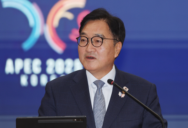인사말하는 우원식 국회의장<YONHAP NO-3076>