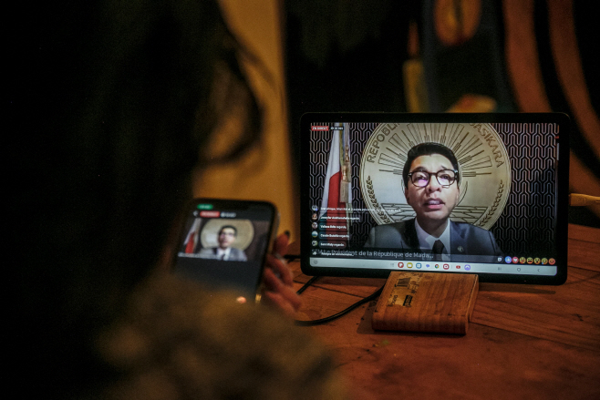 MADAGASCAR-POLITICS-DEMO-RAJOELINA <YONHAP NO-1665> (AFP)