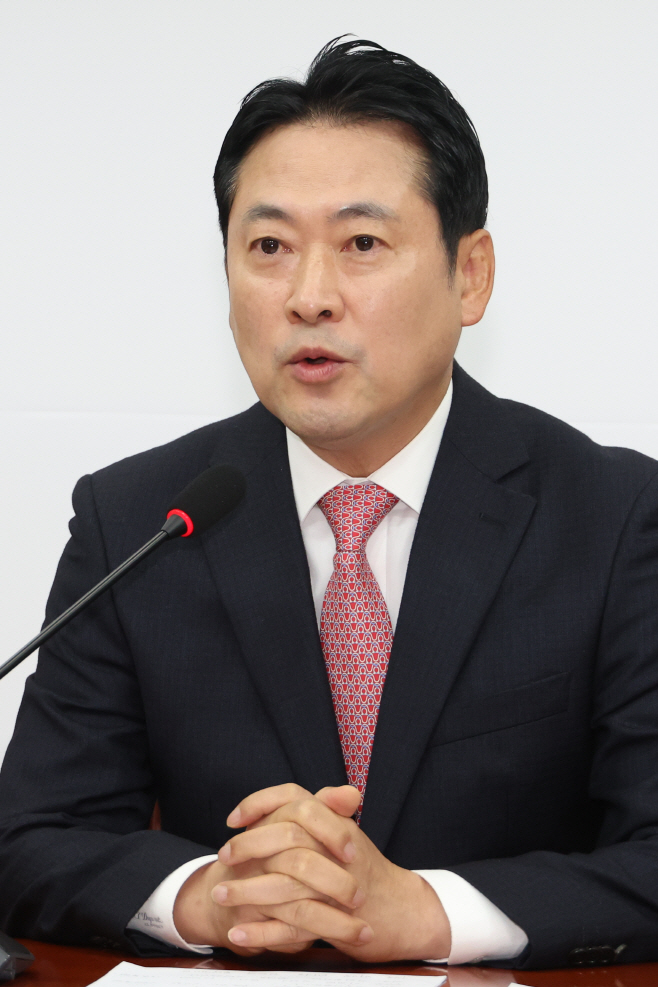 발언하는 장동혁 대표<YONHAP NO-1952>