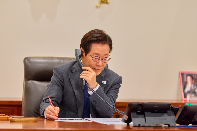이재명 대통령, 이집트 대통령과 통화<YONHAP NO-5573>