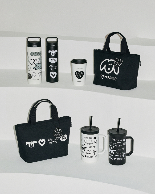 써모스X이나피스퀘어 콜라보 제품 7종 연출컷