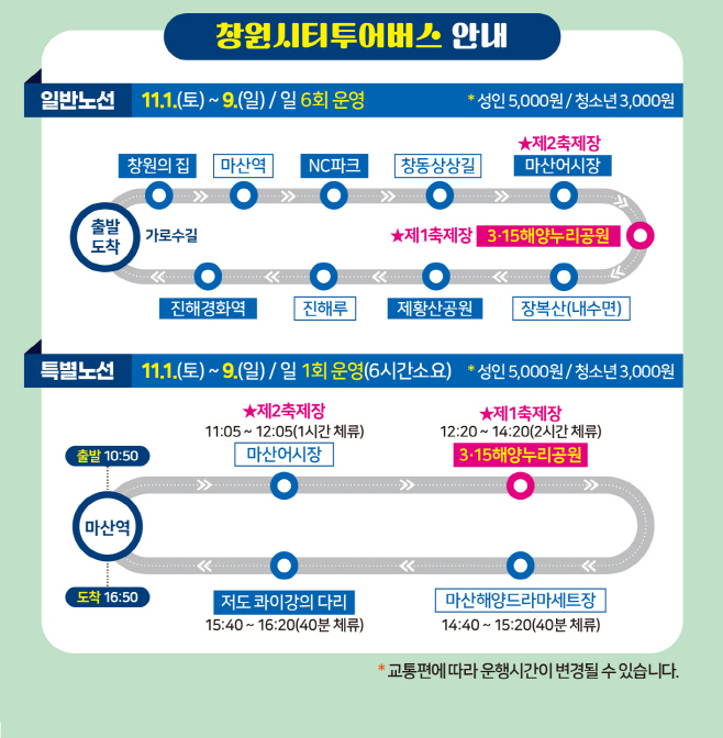 창원시티투어버스, 마산가고파국화축제 연계 특별노선 운영(관광과) (2)