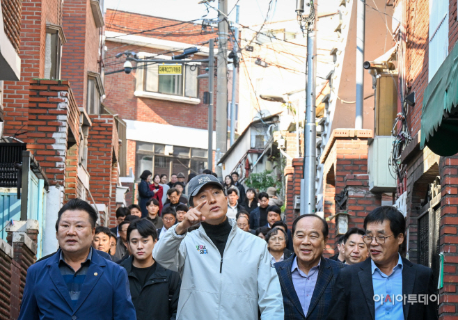 [포토] 오세훈 시장, 구로구 가리봉2구역 재개발 사업 현장 방문