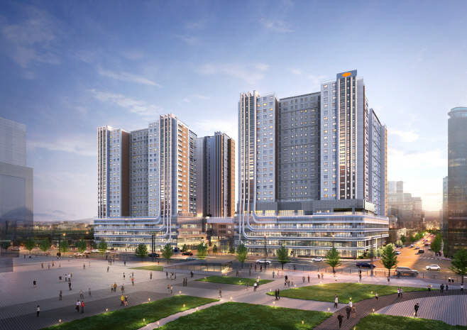 'e편한세상 동대구역 센텀스퀘어' 단지 투시도