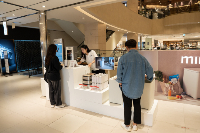 부산 신세계백화점 센텀시티점에서 운영된 미닉스 팝업스토어