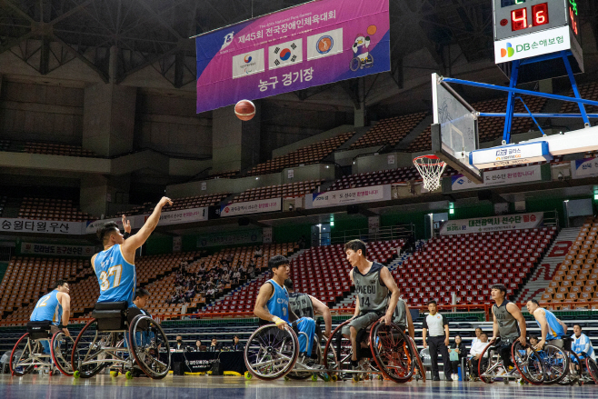 코웨이 블루휠스, 제 45회 전국장애인체육대회 휠체어농구 남자부 결승전 경기 모습