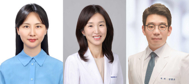[사진 왼쪽부터] 영상의학과 연희라, 하수민 교수, 유방내분비외과 김홍규 교수