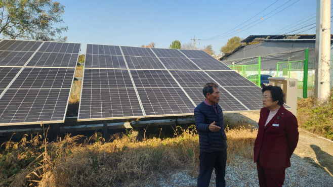 김경희 이천시장 이석1리 태양광 시설현장방문
