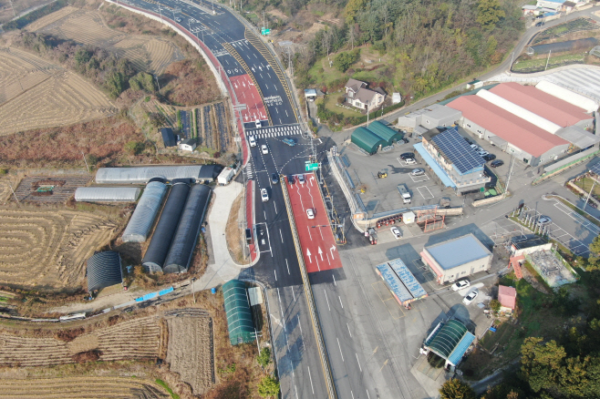 증평군 미암3리 평면교차로 신설 2