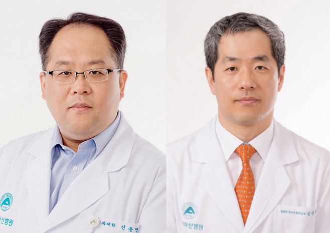 [사진] 울산의대 서울아산병원 세포유전공학교실 신동명 · 생화학분자생물학교실 김승후 교수