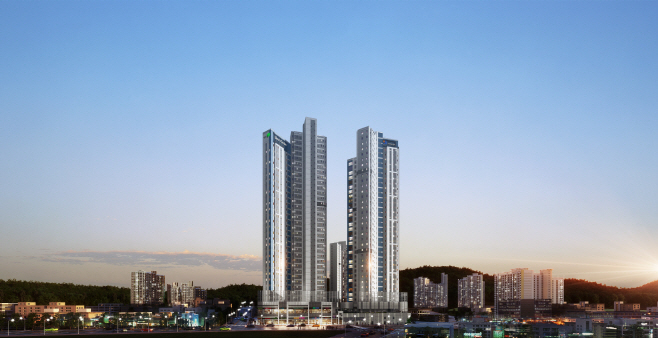 울산 호수공원 에일린의 뜰 1, 2단지 통합 투시도