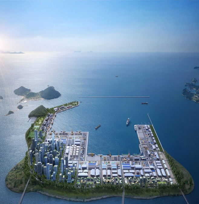 [새만금정책담당관]군산시새만금기본계획현안반영위해뛴다(군산새만금신항조감도)