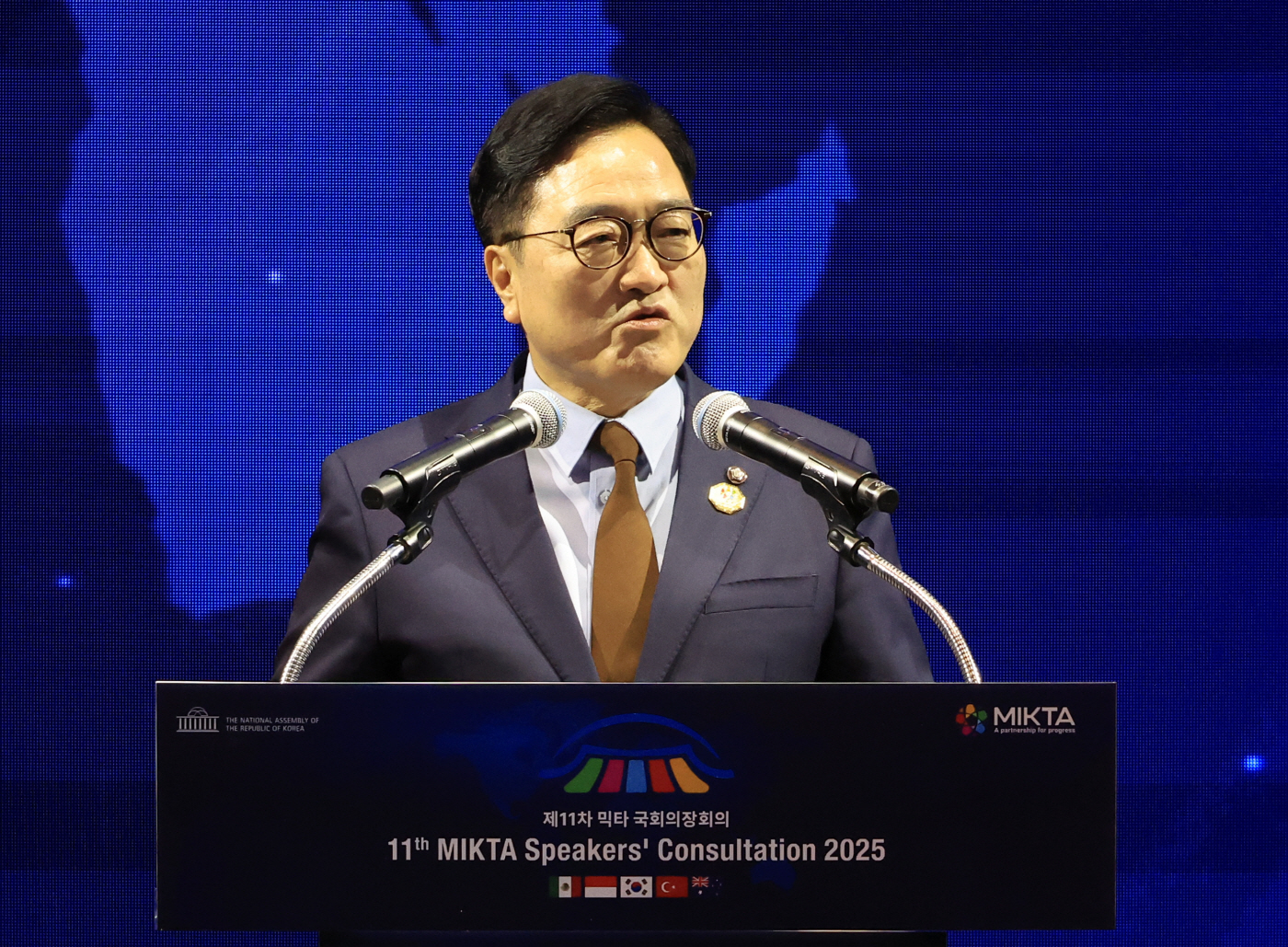 믹타 국회의장회의, 개회사 하는 우원식 국회의장