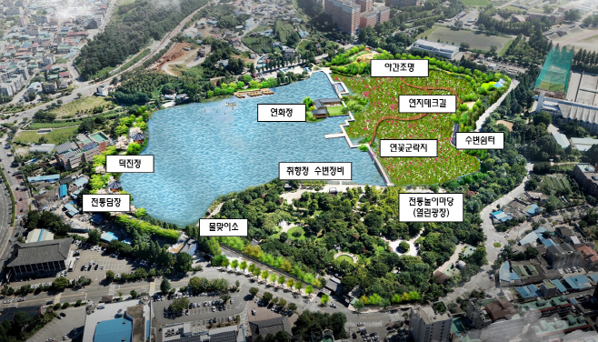 덕진공원, 체류형 문화공원으로의 변신 ‘눈앞’ (사업 조감도)