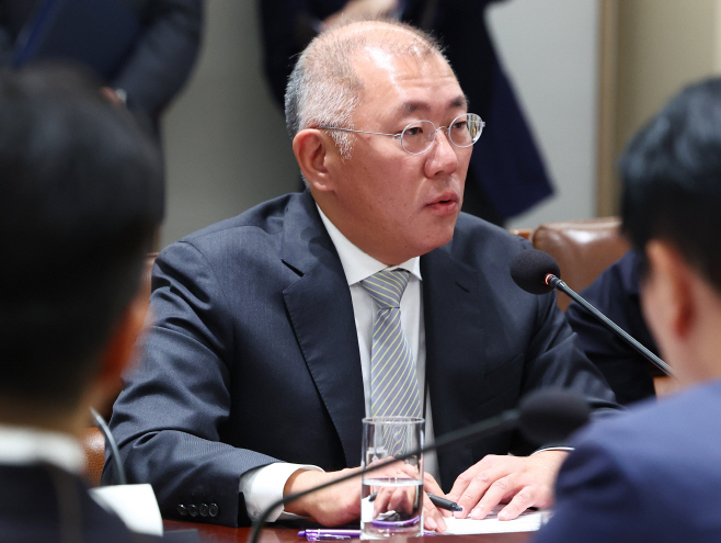 한미 관세협상 후속 민관 합동회의, 발언하는 정...<YONHAP NO-3014>