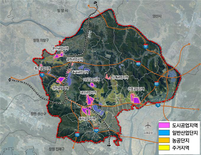 11.18 김해시 정례브리핑 보도자료(도시관리국)2.공업지역현황도