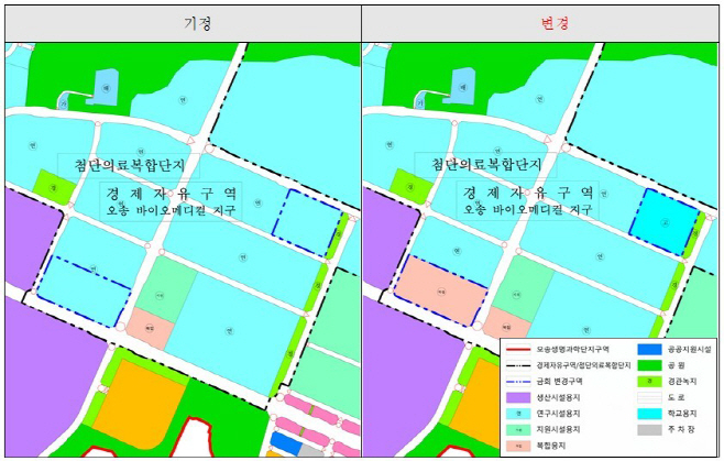 오송첨단의료복합단지 위치도