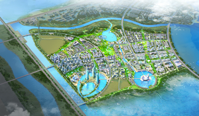 새만금 스마트 수변도시 조감도 잔짜