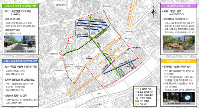 (구상도)강릉시, 60억 투입해 도심 보행안전 대폭 강화한다