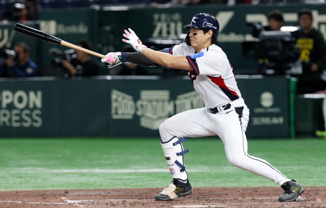 '선취 2타점 적시타' 송성문의 물오른 타격감