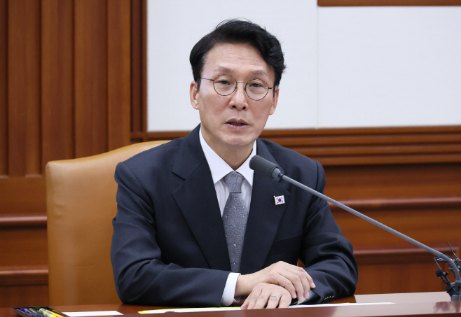 발언하는 김민석 총리<YONHAP NO-3688>