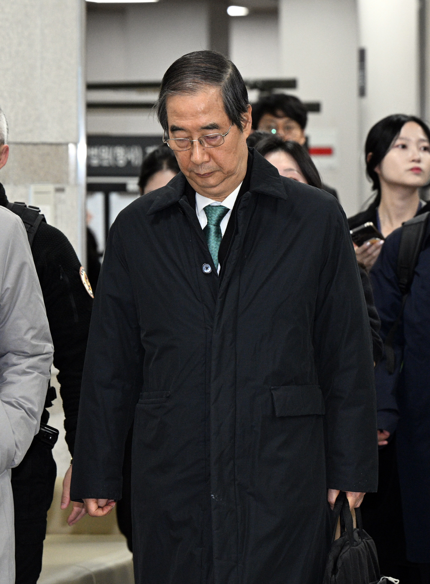 1심 결심 공판 마친 한덕수