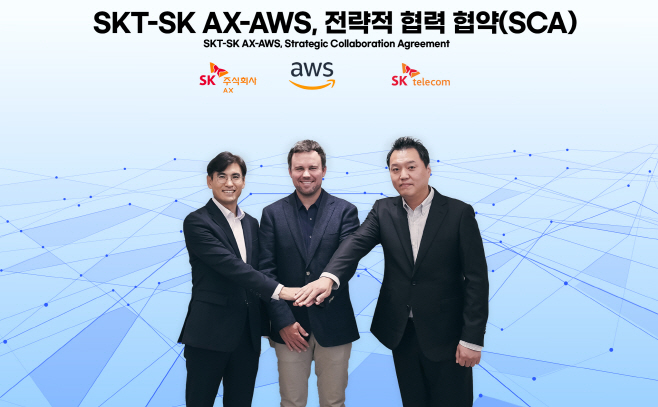사진.SKT-SK AX, AWS와 SCA 체결