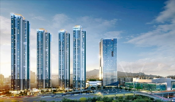 청량리역 롯데캐슬 스카이L65 주상복합 아파트 투시도