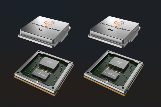 사진_한화시스템이 개발할 트랜시버 우주반도체의 예상 분해도 형상