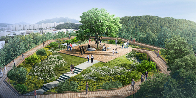 2.시민소통과([기획]의정부시, 우리동네 정책로드맵 ‘신곡2동편’)9-추동 숲정원 하늘마당 조감도