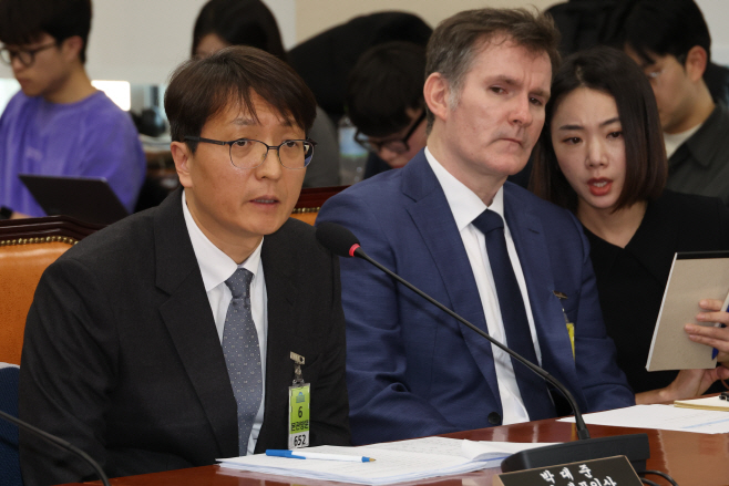 책임 추궁받는 박대준 쿠팡 대표이사<YONHAP NO-4218>