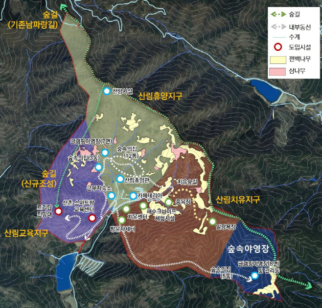 국립 다도해 산림치유원 위치도